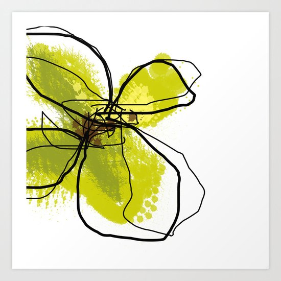 Green Petals Art Print