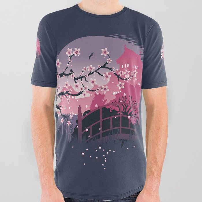 Dark Blossom All Over Graphic Tee