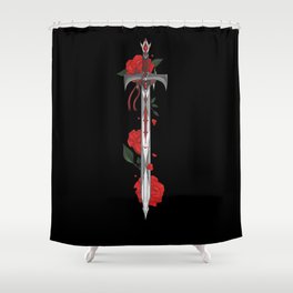 Thorn Sword Red Shower Curtain