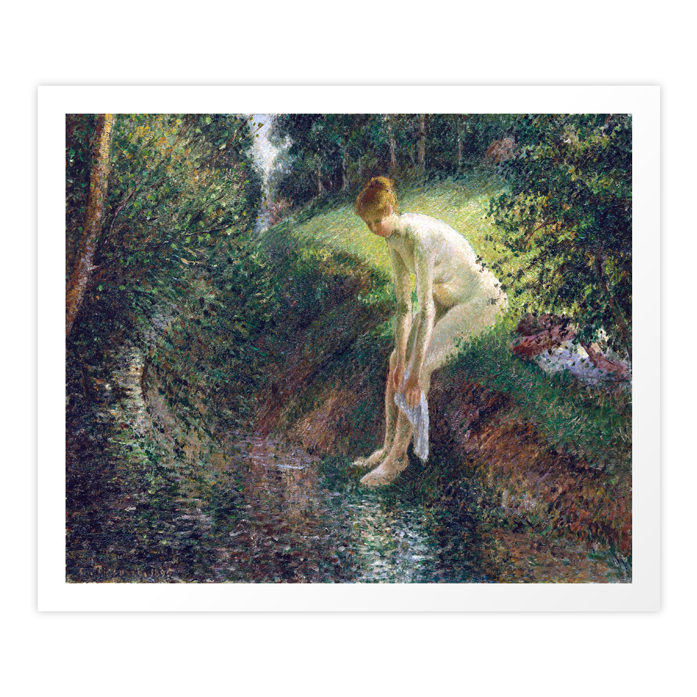 Camille Pissarro Bather in the Woods Art Print by pdpress