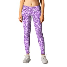 Purple Glitter Leggings | Curated, Elegant, Simple, Digital, Purpleglitter, Glitterprint, Graphicdesign, Modern, Pattern 