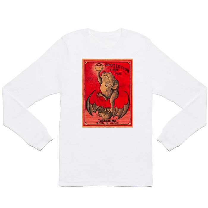 Vintage Japanese Frog & Bat Matches Long Sleeve T Shirt