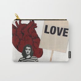 Lead with your heart, but not too much. Carry-All Pouch | Bossbitch, Anatomicalheart, Hearts, Ladies, Sassy, Digital, Love, Paper, Attitude, Anatomy 