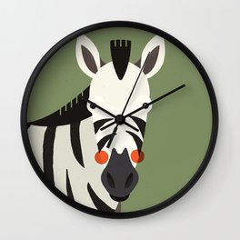 Zebra, Animal Portrait Wall Clock