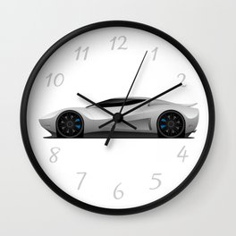 Exotic Modern Super Car Concept Wall Clock | Automotive, Foreign, Wealthy, Italian, Design, Supercar, Mid Engine, Drawing, Concept, Low 