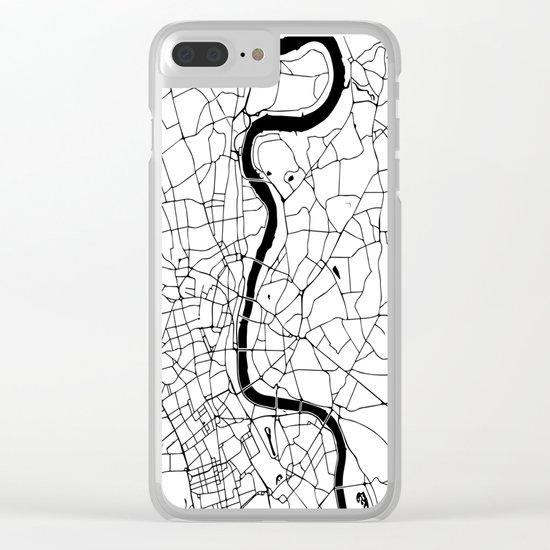 London Minimal Map Clear iPhone Case
