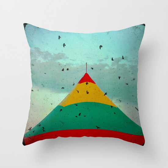 Circus Birds Throw Pillow