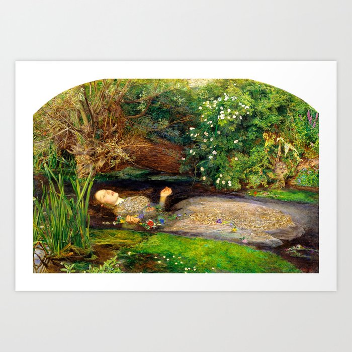 Ophelia Art by Sir William Everett Millais Art Print