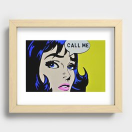 Pop Art "Call Me" Recessed Framed Print