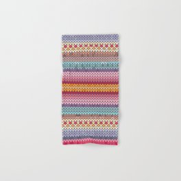 Multi color Knitting Pattern Hand & Bath Towel