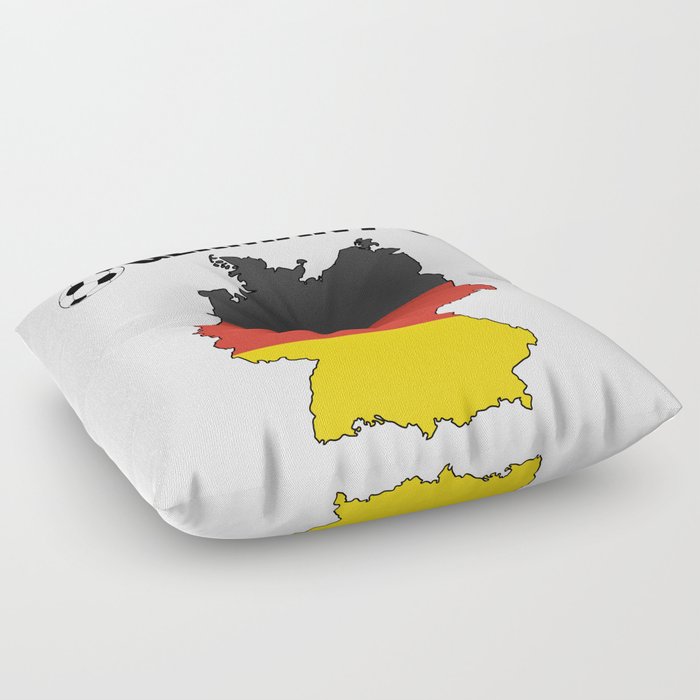 Germany Flag Soccer - German Map Football Floor Pillow