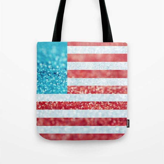 Red, White, and Glitter (Photo of Glitter) Tote Bag