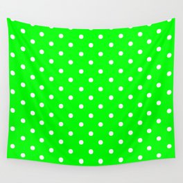 DOTS (WHITE & LIME) Wall Tapestry