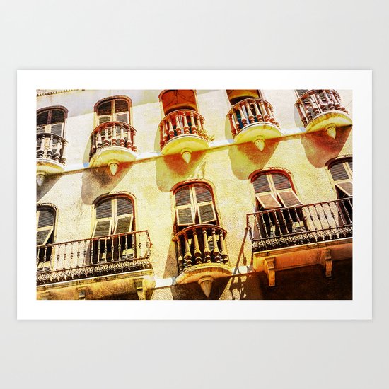 Gibraltar balconies Art Print