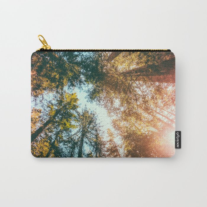 California Redwoods Sun-rays and Sky Carry-All Pouch