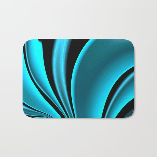 Abstract Fractal Colorways 02 Pacific Blue Bath Mat