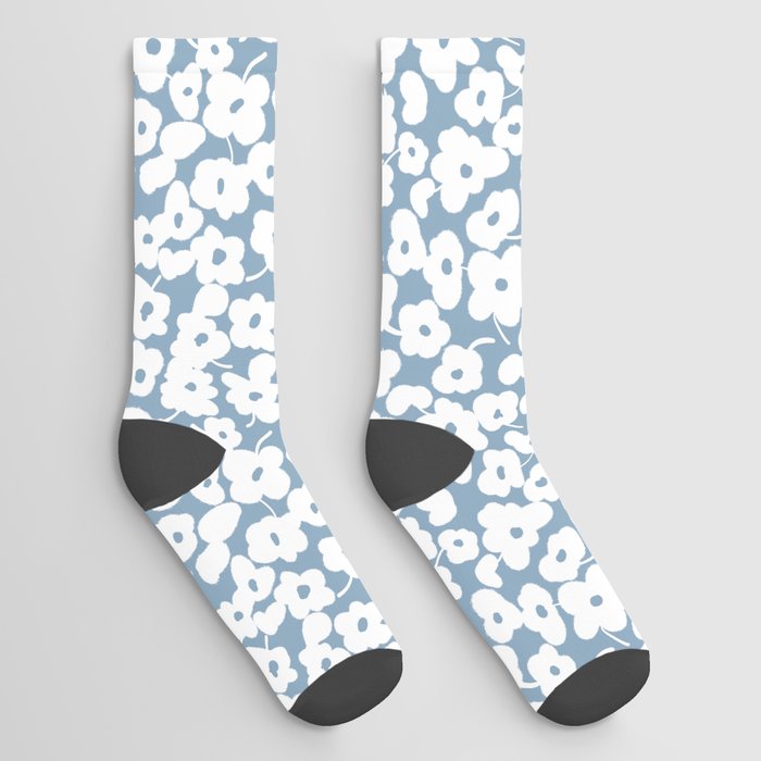 Blue Blooms Socks