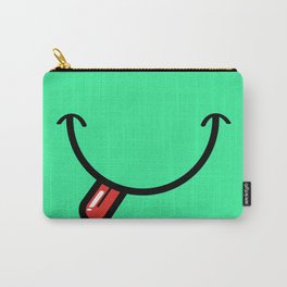 Green Smiley Face  Carry-All Pouch