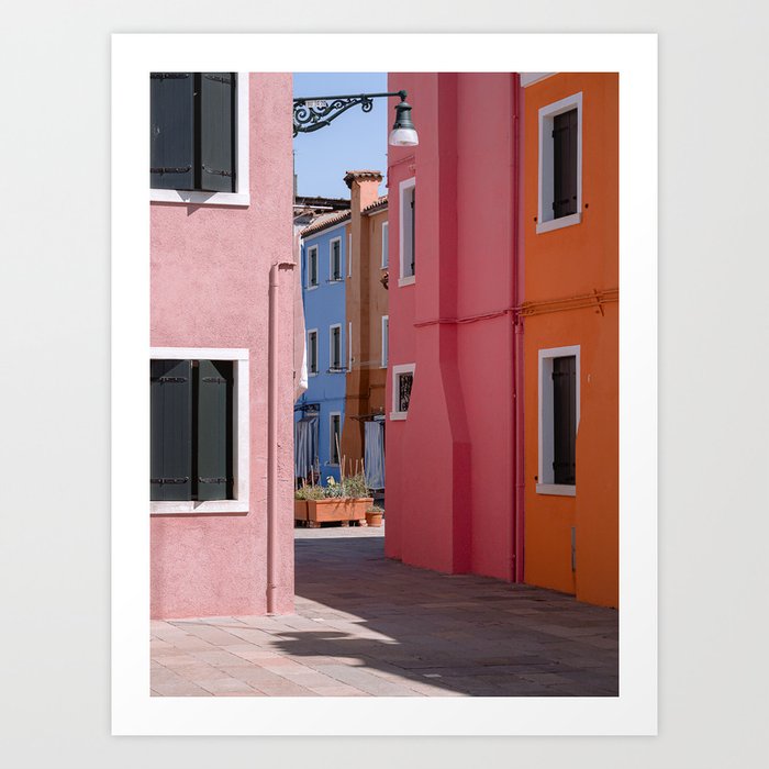 Colourful Burano Pastel Dream World | Venice Italy Travel Photograph Art Print