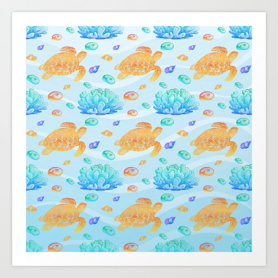 Marine Pattern 10 Art Print
