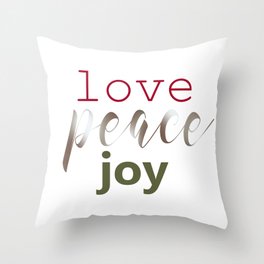 Love Peace Joy Throw Pillow