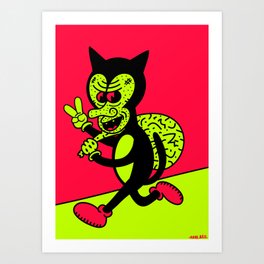 THE CAT BURGLAR. Art Print