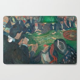 Edvard Munch " At the Roulette Table in Monte Carlo , 1892 Cutting Board