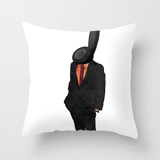 Headphone Throw Pillow