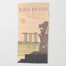 Singapore Beach Towel