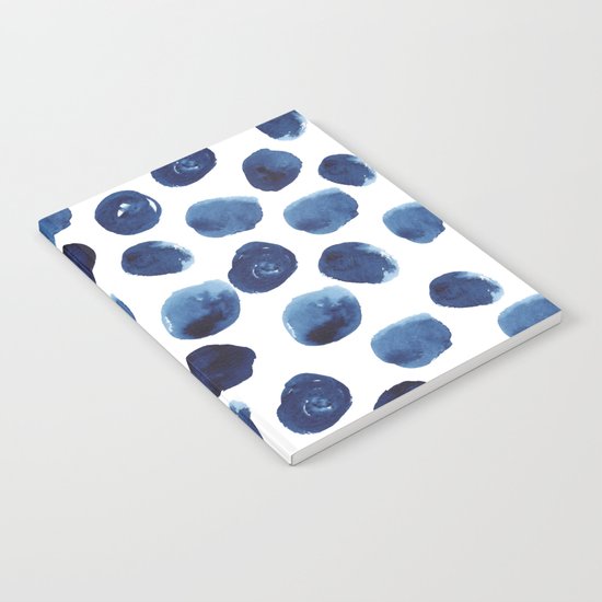 India - blue paint, ink spots, design, watercolor brush, dots, cell phone case Notebook