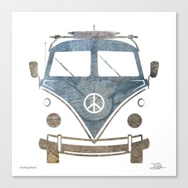 Surfing Peace Canvas Print