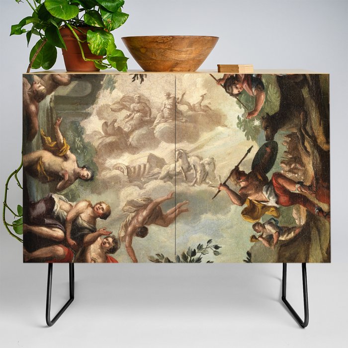 Greek Gods Painting Apollo & Daphne Ceiling Mural Zeus Credenza