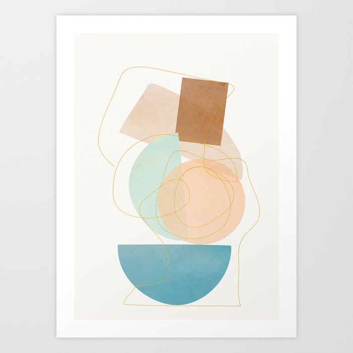 Soft Abstract Shapes 17 Art Print