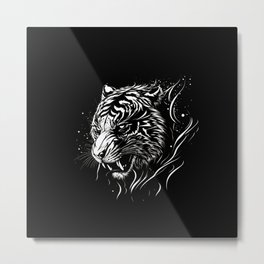 Power and Strength Tiger Head Print Metal Print | Coolapparel, Roaringtiger, Animallover, Printondemand, Boldandbrave, Urbanwear, Fiercestyle, Boldprint, Graphicdesign, Uniquedesign 