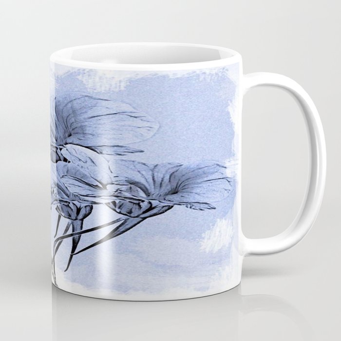 Painterly Blue Floral Coffee Mug