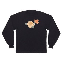 Handdrawn Roses Long Sleeve T Shirt