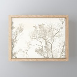 Faded trees in the winter  morning  Framed Mini Art Print