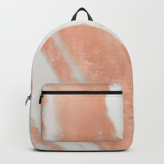 Marble Rose Gold Shimmer Light Backpack