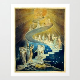 "Jacob's Dream" by William Blake (1805) Art Print