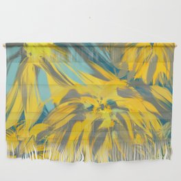 Fancy Flowers NoI - yellow blue Wall Hanging