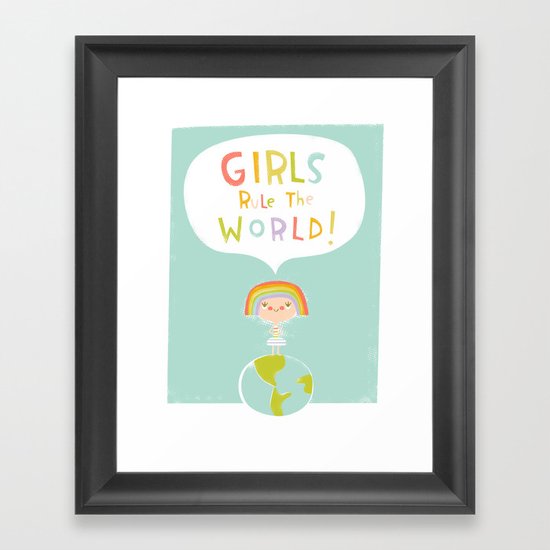 Girls Rule Framed Art Print