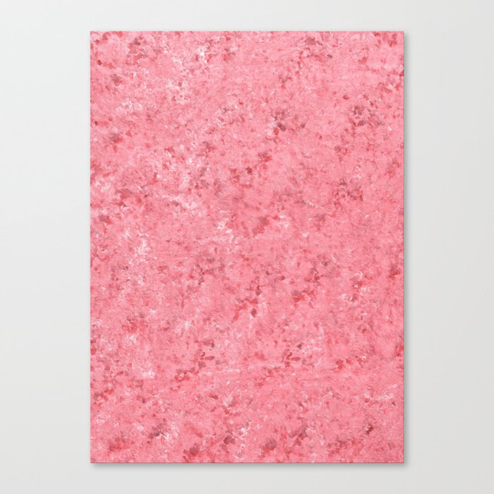 Pink Red White Coral Sponge Painting Canvas Print