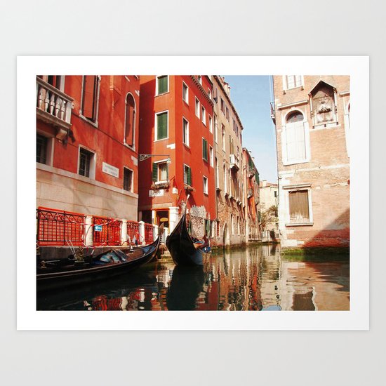 Venice, Italy. Gondola. Art Print