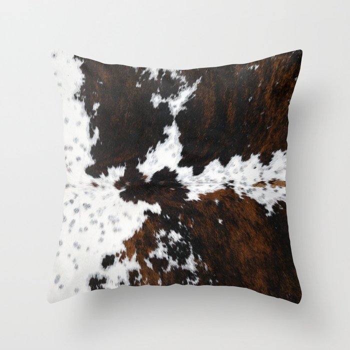 White on sale cowhide pillow