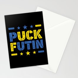 Puck Futin Fuck Putin Ukrainian War Stationery Card