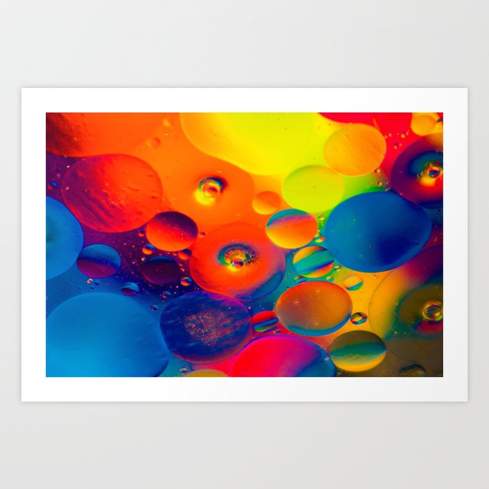 Rainbow Bubbles Art Print