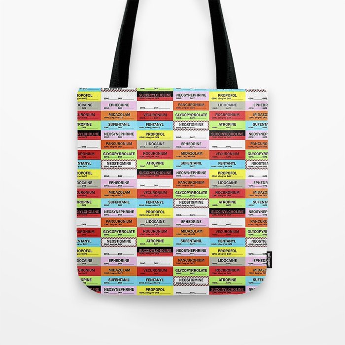 Anesthesia Labels Tote Bag