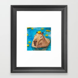 Orange you glad I made another Capybara Framed Art Print