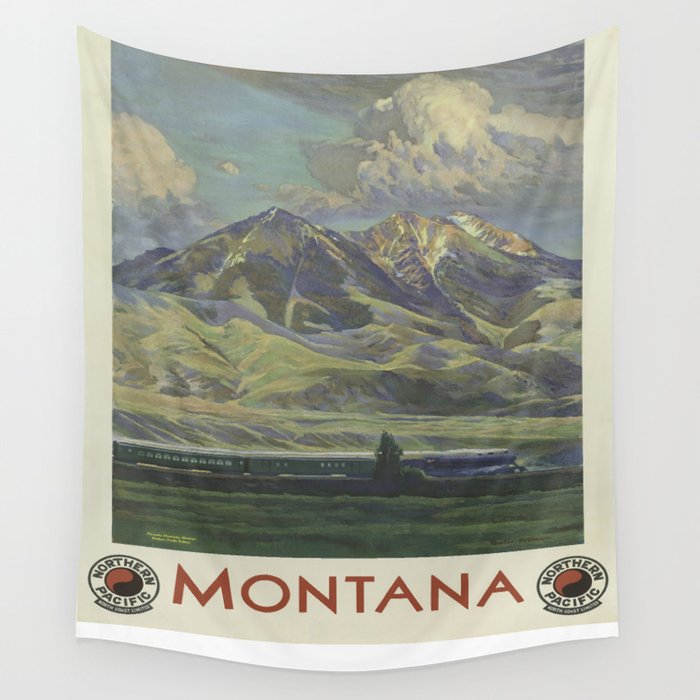 Vintage poster - Montana Wall Tapestry