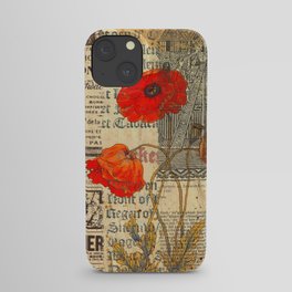 Poppies on Print iPhone Case